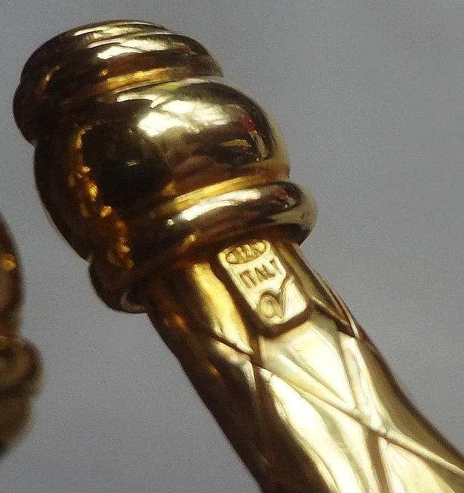 Brazalete vintage VERONESE DORADO sobre PLATA ESTERLINA BRAZALETE PULSERA - ITALIA - ¡BONITO! Foto 4 de 4