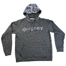 HOOEY Mens Lock Up Pull Over Hoody Size Medium Grey/White EUC