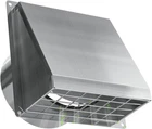Hon&Guan 4" 6" Dryer Vent Cover with Removable Mesh Wall Vent Exhaust Vent Cover