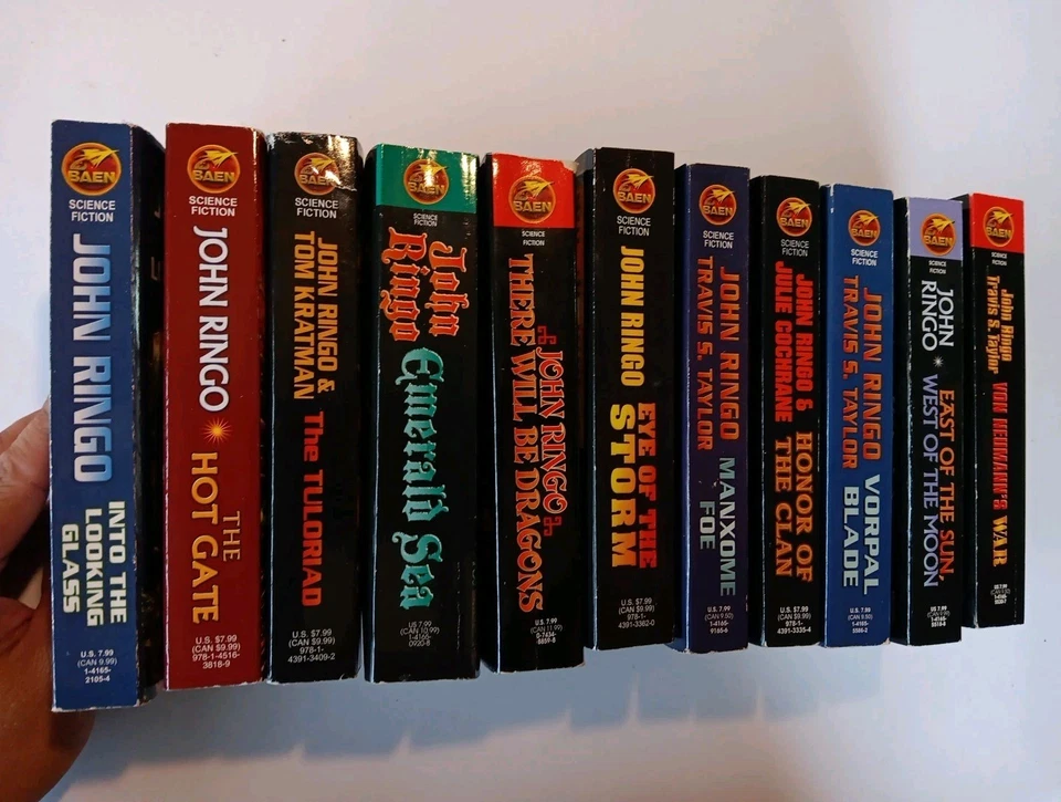 John Ringo 11 Books Lot: Science Fiction, Techno-Thriller, Fantasy, David Weber+ Foto 3 de 4