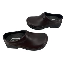 Klogs Naples Dark Brown Slip Resistant Nursing Clogs Shoes Women's 6 Wide