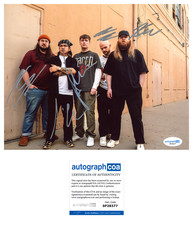 ‘Knocked Loose’ Full Band Signed 8x10 Photo 'Bryan Garris +4' ACOA