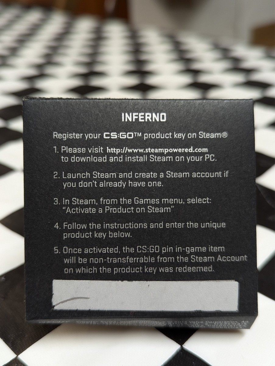 CSGO Series 1 Collectible Pin - Inferno - UNSCRATCHED Code - CS GO