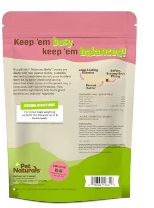 Pet Naturals BusyButter Balanced Belly Peanut Butter Bones, Rawhide-Free Chew - Image 4 of 4