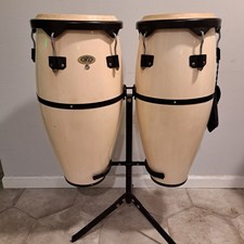 Cosmic Percussion Conga Set by LP with Double Stand