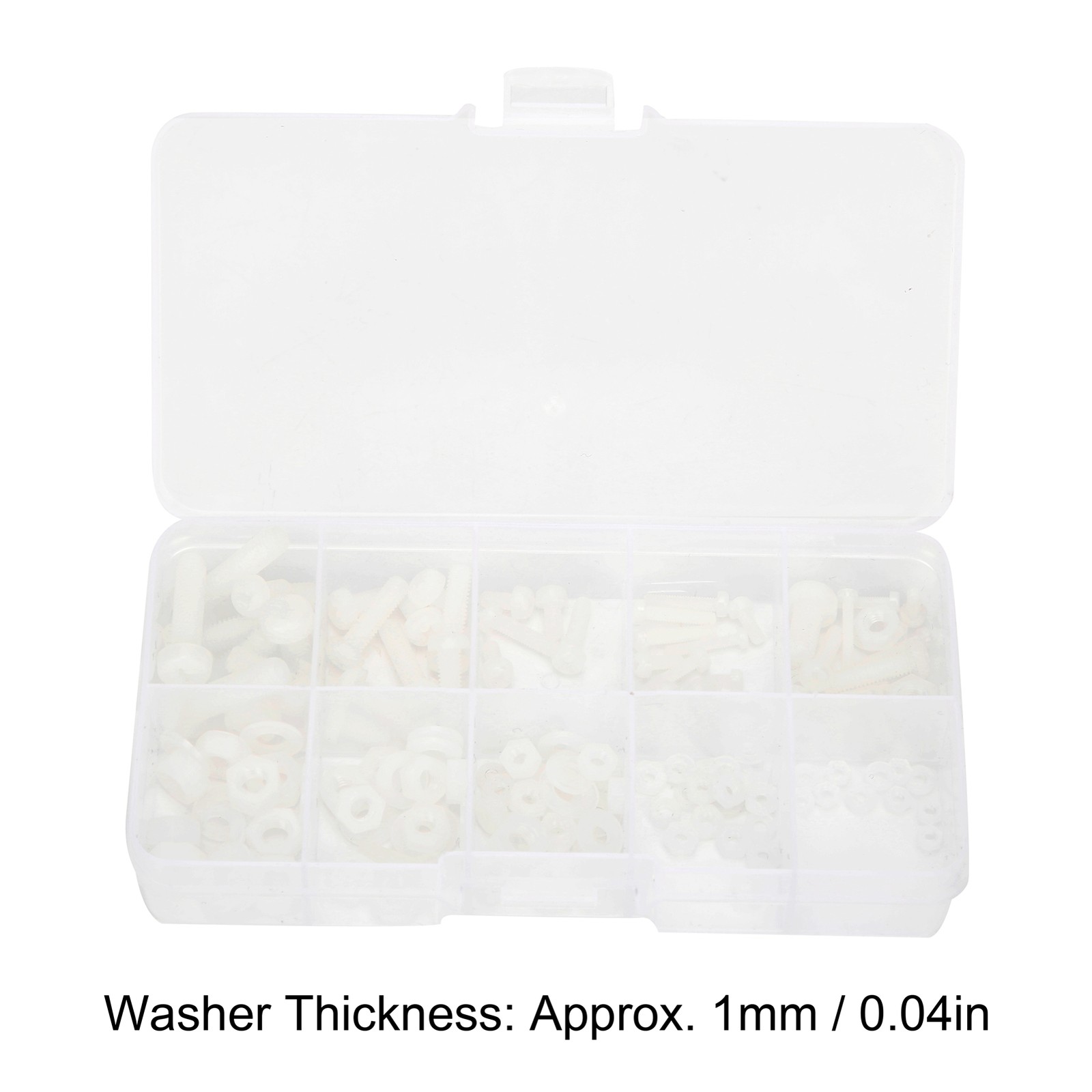 Hex Screw 150Pcs Nylon M2 M2.5 M3 M4 M5 Screw Kit With Screw Storage Box For