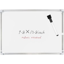 Small Dry Erase Whiteboard 13.8x9.8 Inches Magnetic Mini White Board with Marker