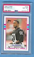 1989 Topps Tim Brown Raiders #265 Rookie PSA 8 #44079134 HOF 2015