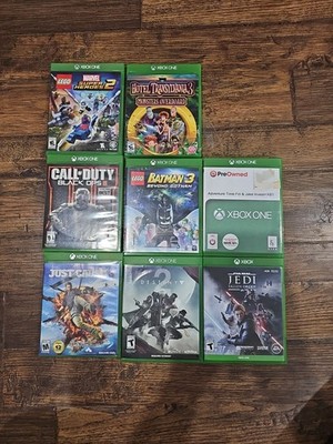 8 Game Xbox One Lot, Destiny 2, Just Cause 3, Lego Games, Starwars, Call Of Duty