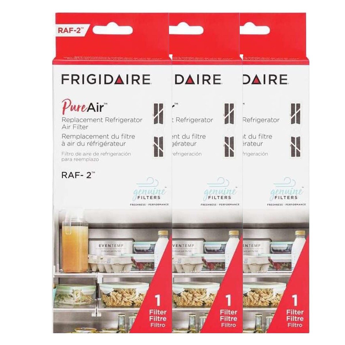 US NEW Frigidaire PureAir® Replacement Refrigerator Air Filter RAF-2™ - Set of 3