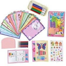 Squeegee Art Kids Paint Kit DIY Painting Dot Color Scratch Craft Set6432