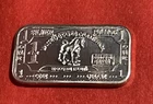 Baby’s First Bullion! 1g Solid Silver Bar W/ An Adorable Horse Design! .999 Pure