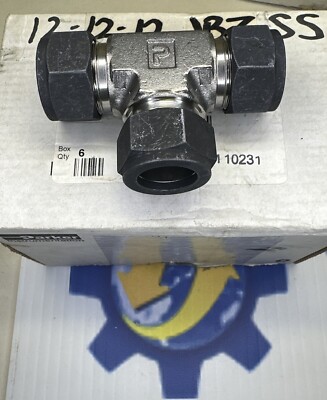 Parker 12-12-12 JBZ-SS 3/4'' CPI 316SS Union Tee