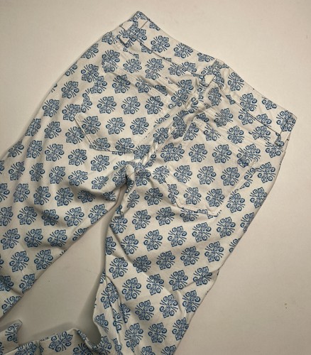 Vineyard Vines Damen Medaillondruck Denim Jeans 00 blau weiß dünne Grafik - Bild 2 von 4