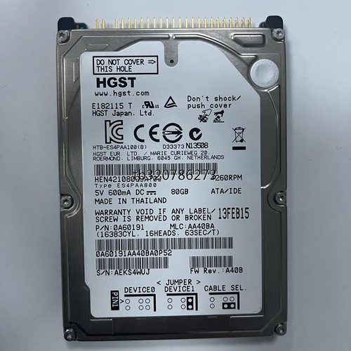 H.G.S.T HEJ421080G9AT00 80GB IDE PATA 4260RPM 2.5IDE Car Navigation Hard Drive