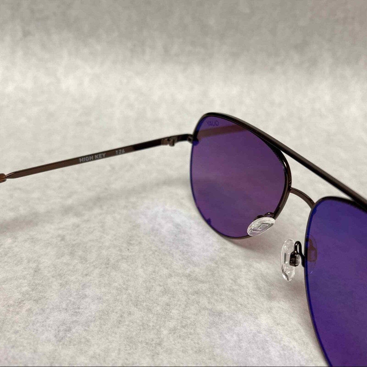 Quay Australia Purple Pink Large Aviator Sunglasses - High Key Rimless Quay High Key Mini Sunglasses - Pants Store main image 2