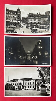 3 x Foto AK BERLIN um 1935 Unter den Linden, Nachtaufnahme    ( 132764