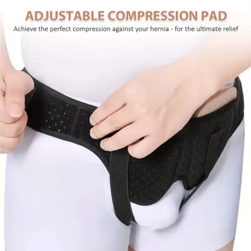 Unisex Leistenbruch Stützgürtel Doppelleistenbruch Schmerzlinderung Traversenbandage - Bild 5 von 27