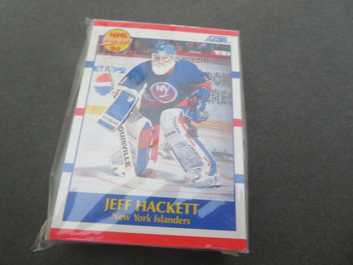 1990-91 Score NHL Prospect Lot of 50  Jeff Hackett Islanders Rookie Card RC #388 - Picture 2 of 3