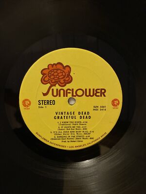 Grateful Dead Lp Vintage Dead 1970 V. G Sunflower Sun -5001 | eBay