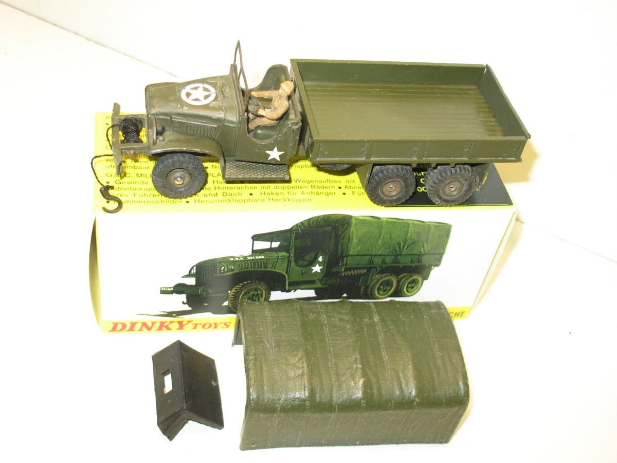 Dinky Toys, GMC Military Covered Truck + Complete Pilot