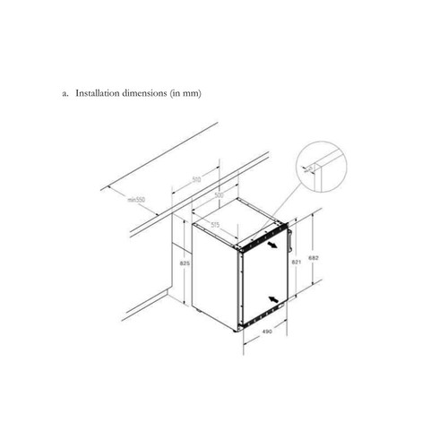 PKM Unterbaukühlschrank mit 3*** Gefrierfach Kühlschrank KS82.3EUB 50 cm 83 L - Bild 3 von 4