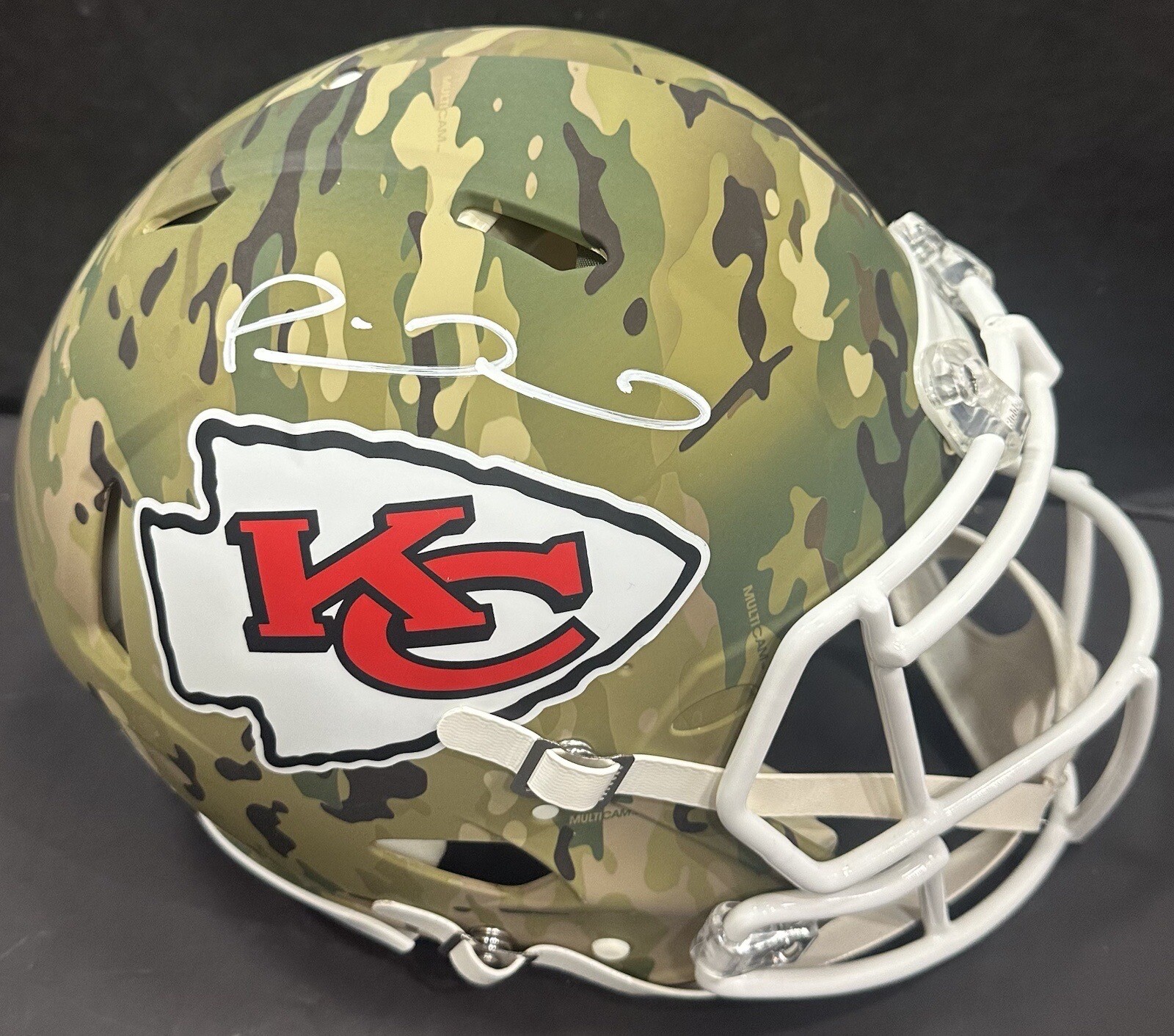 Patrick Mahomes Autographed Signed Chiefs Speed Authentic Camo Helmet Fs Auto MVP Fanatics 