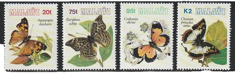 Mint Never Hinged/MNH Butterflies Malawian Stamps (1964-Now)