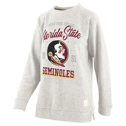 Women's Pressbox Oatmeal Florida State Seminoles Plus Size Comfy Cairo Terry - Picture 2 of 3