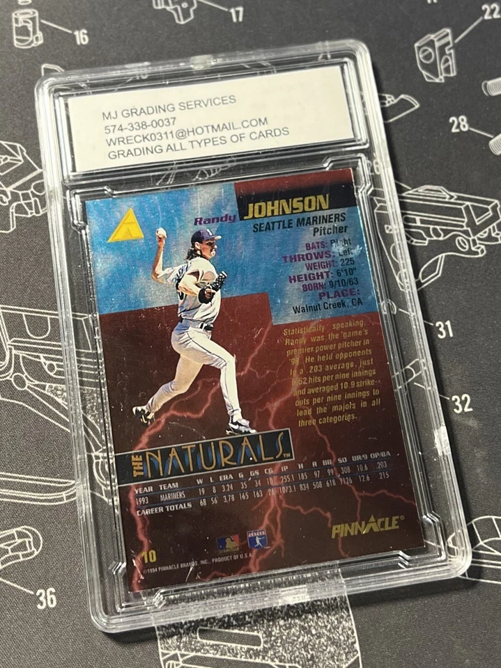 1994 Pinnacle - Randy Johnson #10 - The Naturals - 状况完好 10 — 第 2/2 张图片