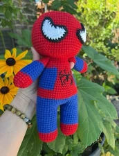 New!  Crochet Spiderman Movie Hero, Amigurumi Spiderman Superhero Doll.