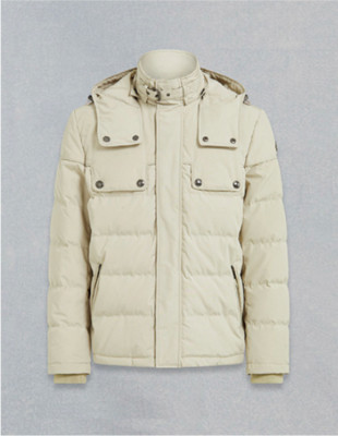Belstaff Mens Ridge Jacket Hooded Stone UK46 IT56 Padded Winter RRP £ ...