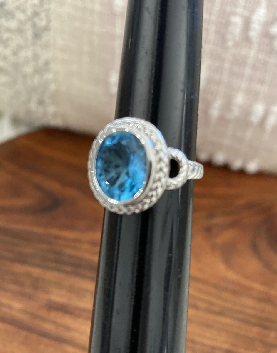 Signed 925 RL Sterling Silver Ring Blue Stone Size 6. Lot 107 34