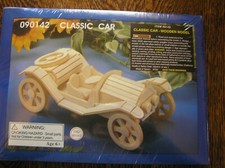 3 D Wooden Puzzle 90142 CLASSIC CAR For Ages 6 w/ Instructions NIP 