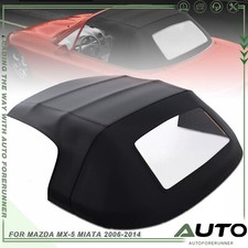 Black Convertible Soft Top W Defroster Glass Window For Mazda Mx-5miata 06-14