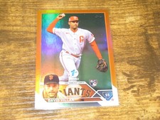 2023 Topps Series 1 Baseball 1st Edition Orange Foil #/75 David Villar Rookie RC