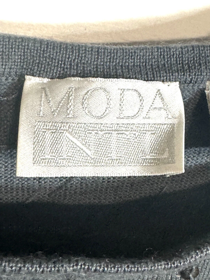 Moda International Wool Blend Sequin Sleeveless Sweater Dress Size Large Women - Image 2 of 4