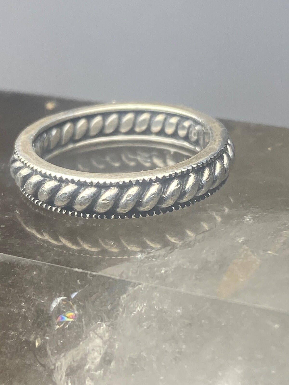 Judith Jack ring Size 6 stacker twisted rope  ban… - image 6