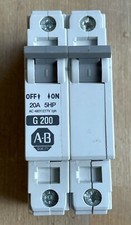 ALLEN BRADLEY G200 1492-CB2 SER C CIRCUIT BREAKER 2 POLE 20A 5HP 1PH