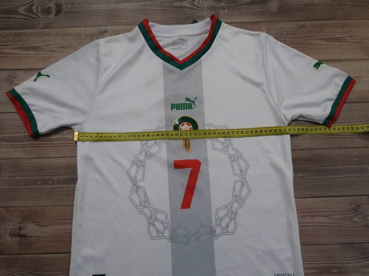 RARE⚽Away Football Shirt Royal Morocco Ziyech 7 Soccer Jersey