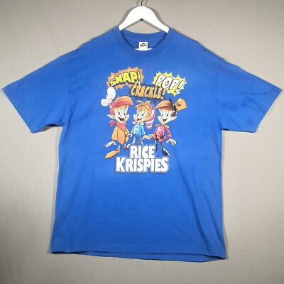 AlStyle Apparel & Activewear T-Shirt Herren Extra Large Rice Krispies Print Blau
