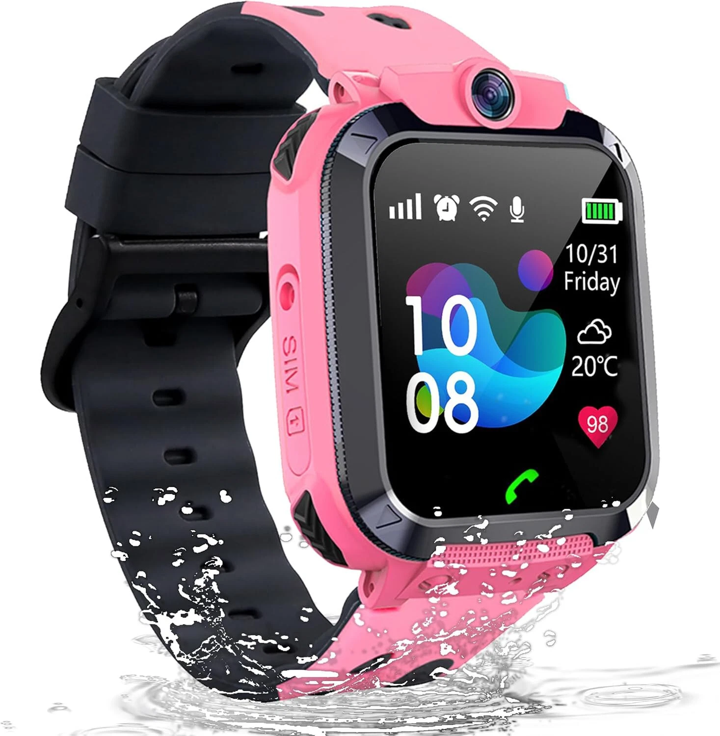 Smart Watch Kids Phone Function GPS Tracker SOS Wrist Watch For iPhone Samsung