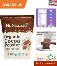 Unsweetened Dutch-Process Cocoa Powder - 1 lb for Baking & Drinking