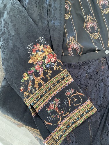 Camilla Kaftan Friends In Flora Blazer Jacket Size Small EUC 8-12 W/ Lace Panels - Picture 15 of 16