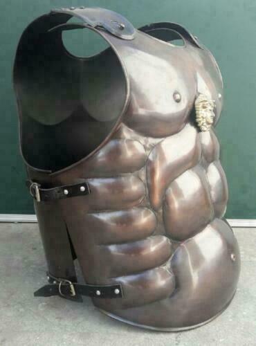 Disfraz de cosplay medieval romano griego musculoso armadura corporal coraza ...
