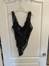 vintage cinema etoile black teddy lingerie. Size large. Dead stock