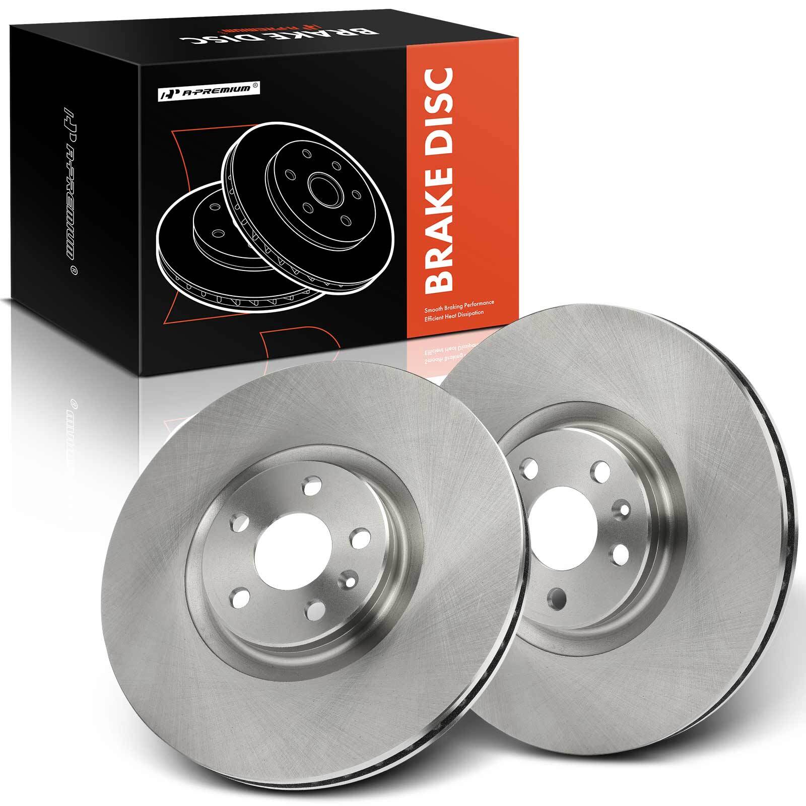 2xFront Side Disc Brake Rotors for Volvo V60 V90 Cross Country S60 S90