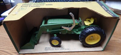 ERTL #517 JOHN DEERE UTILITY TRACTOR W/END LOADER NIB 1/16 DUSTY LQQK