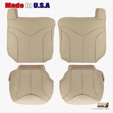 2000 2001 2002 GMC Yukon Front Driver Passenger Replacement Vinyl Seat Cover Tan