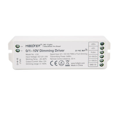 2.4G Funk Controller LS4PUSH/ 0-10V/1-10V Dimmer 12-24V bis 15A